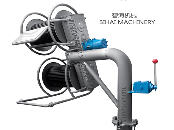大型斜式双轮起网机   出口型(图1)